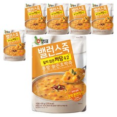 샘표 밸런스죽 통팥 늙은호박죽, 420g, 6개