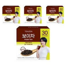 TEAZEN 茶禪 普洱茶萃取沖泡粉, 1.8g, 30條, 4盒