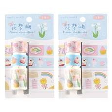 CARD LOVER 信的戀人 白日夢想家紙膠帶組 15mm x 2m 2捲 + 30mm x 2m, 花夢嶼, 1組