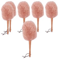 Brosse 羊毛靜電除塵刷 羊毛刷+木柄 毛長18cm+柄長15cm, 豆沙色, 6個