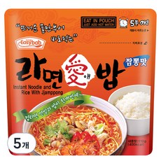 이지밥 라면애밥 짬뽕맛, 110g, 5개