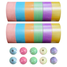 동아피엠에스 테이프볼 수구만들기 테이프 6색 3.6cm + 스타터볼 5p 세트, 파스텔(테이프) + 랜덤 발송(스타터볼), 2세트