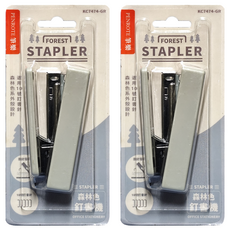 PENROTE 筆樂 森林色釘書機 KC7474, 灰色, 2個