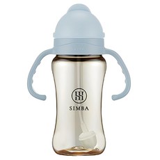 Simba 小獅王辛巴 蘊蜜鉑金PPSU防漏滑蓋學習水杯, 晨藍, 270ml, 1個