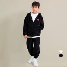 unifriend 兒童柔軟搖粒絨連帽拉鍊上下套裝