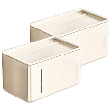 ILIFE 含蓋雙層衛生紙架-1入 贈送螺絲+萬用膠, 2個, 白色