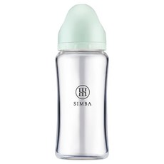 Simba 小獅王辛巴 蘊蜜質金玻璃寬口防脹氣奶瓶, 綠沐, 270ml, 1個