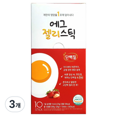 청라 단백질 에그 젤리스틱 튼튼 10p, 3개, 200g