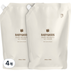 Homekeeping 嬰兒與兒童 嬰兒洗衣精 補充包, 4個, 1.8L