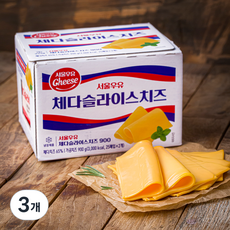 서울우유치즈 체다 슬라이스, 18g, 50개입, 3개