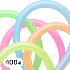 셈퍼텍스 네온혼합 요술 풍선 260S, 랜덤발송, 400개