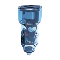KooPin PD60W 車用充電器, 透明藍, WD03-1260CA