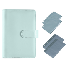 레브리아 A6 현금 다이어리 바인더 세트, 하늘, 1세트