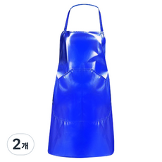 World Clean 單面防水口袋圍裙 小, 亮面藍色, 2個