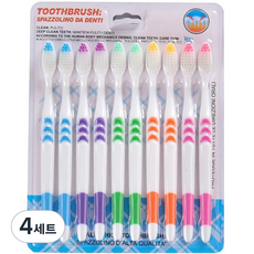 영바영 소프트 칫솔 가족용 10개 화이트, 4세트, 10개입