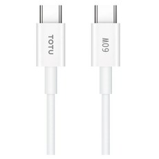 TOTU 拓途 60W Glory Series 雙Type-C PD充電線/快充線/傳輸線, 1m, 耀系列 白色, 1條