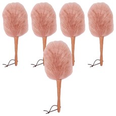 Brosse 羊毛靜電除塵刷 羊毛刷+木柄 毛長18cm+柄長15cm, 豆沙色, 5個