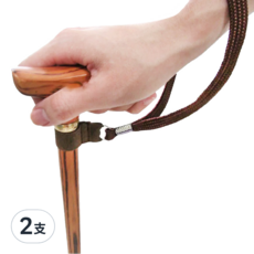 感恩使者 拐杖用腕帶 ZHTW1805 棕色 防滑落設計 適用多款拐杖, 2支