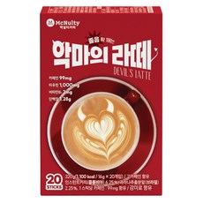 McNulty Coffee 高咖啡因即溶拿鐵隨身包, 20條, 16g, 1盒