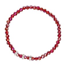 晶鑽幸運水晶手鍊 鴿血紅 1條