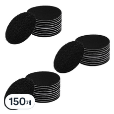 ADUNE 床墊固定魔鬼氈圓形膠帶 黑色 2入, 150個