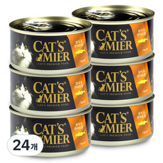 캣츠미어 고양이캔, 연어+참치, 170g, 24개 연어+참치, 170g, 24개
