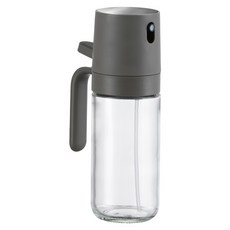 PINMOO 品沐 樂哆滋 高鈉鈣玻璃璃噴油壺 + 不鏽鋼頂蓋 深灰色, 250ml, 1個