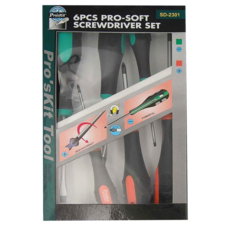 Pro'sKit 寶工 雙色軟柄起子組 十/一字6支組 SD-2301, 1組
