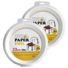 리브맘 에어프라이어 원형 접시형 종이호일 90p, 2개