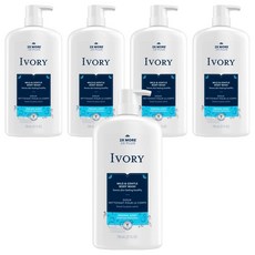 아이보리 마일드 앤 젠틀 바디워시 오리지널향, 798ml, 5개