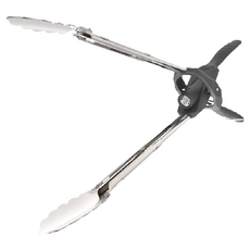 OUTDOOR EDGE GRILLBEAM 304不鏽鋼烤肉夾，帶22流明LED燈和開瓶器, 夜間燈光型, 1支