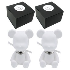 라띠크제이 엠블럼베어 차량용 방향제 벤틀리 화이트 + 클린코튼 5ml 리필 세트, 2개