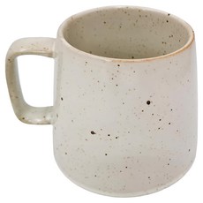 日式可堆疊 粗陶馬克杯 復古白350ml 陶瓷材質 簡約風格, 1入