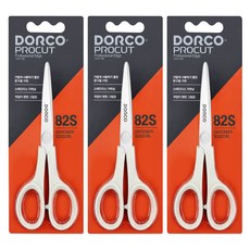 DORCO 多可樂客 Pro-Cut 82S 多用途文具剪刀, 白色, 3個