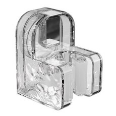 吸盤系列 透明波紋拖把架, 1個, 透明色