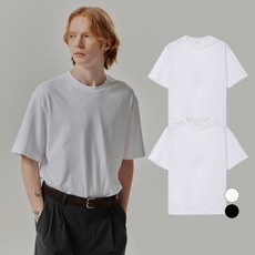 MIND BRIDGE 男款透氣Supima高密度純棉基本款微寬鬆短袖T恤 MATS01A1 2件組