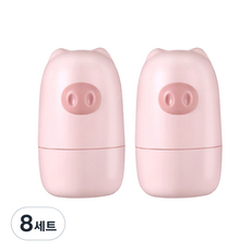 아필코 유아용 돼지 손톱깎이 세트, 핑크, 8세트