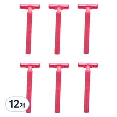 pearlmax Dwightree PEARLMAX 2一次性刮鬍刀 紅色, 5入, 12個