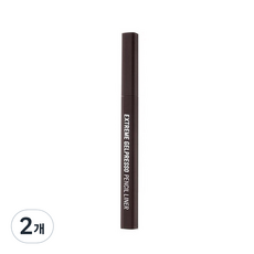 CLIO COSMETIC 極致凝膠眼線筆 0.35g, 2個, 001 黑棕色