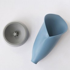 粉彩樹葉造型可瀝水衛生餐具筒, 深藍色, 1個