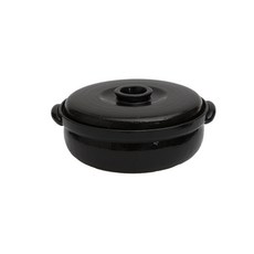 4TH-MARKET 經典款燉煮湯鍋 日本製 黑色 3L, 27cm, 1個