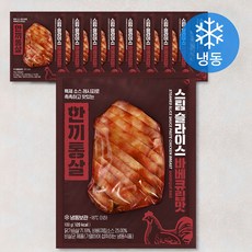 한끼통살 스팀 슬라이스 바베큐립맛 닭가슴살 (냉동), 100g, 1개입, 10개