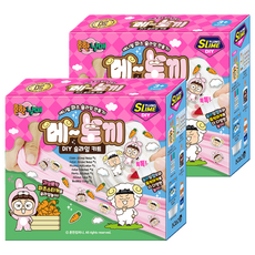 보아스린 흔한남매 애니멀 파츠 슬라임 DIY 키트 세트 메~토끼, 2세트, 혼합색상