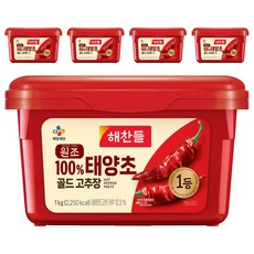 CJ Haechandle 好餐得 太陽草 GOLD 辣椒醬, 5個, 1kg
