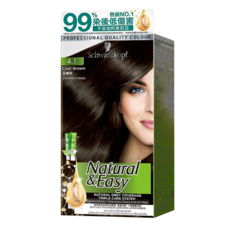 Schwarzkopf 施華蔻怡然植萃染髮霜, 4.1 亞麻棕, 1組