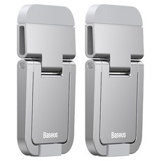 Baseus 倍思 小咫尺筆電支架 鋅合金 深空灰/銀色 約30g 適用於13寸以上的筆記型電腦, 1組