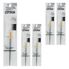 LOTRON 兩用眉刷 L-408, 柔軟奢華觸感, 5支
