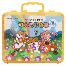 PENROTE 筆樂 柴語錄可水洗彩色筆, 36色, 1盒