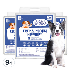 마마쇼 베이직 배변유도제 함유 배변패드 무향, 50개입, 9개
