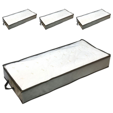 可折疊床底棉被收納整理箱, 混色, 4個